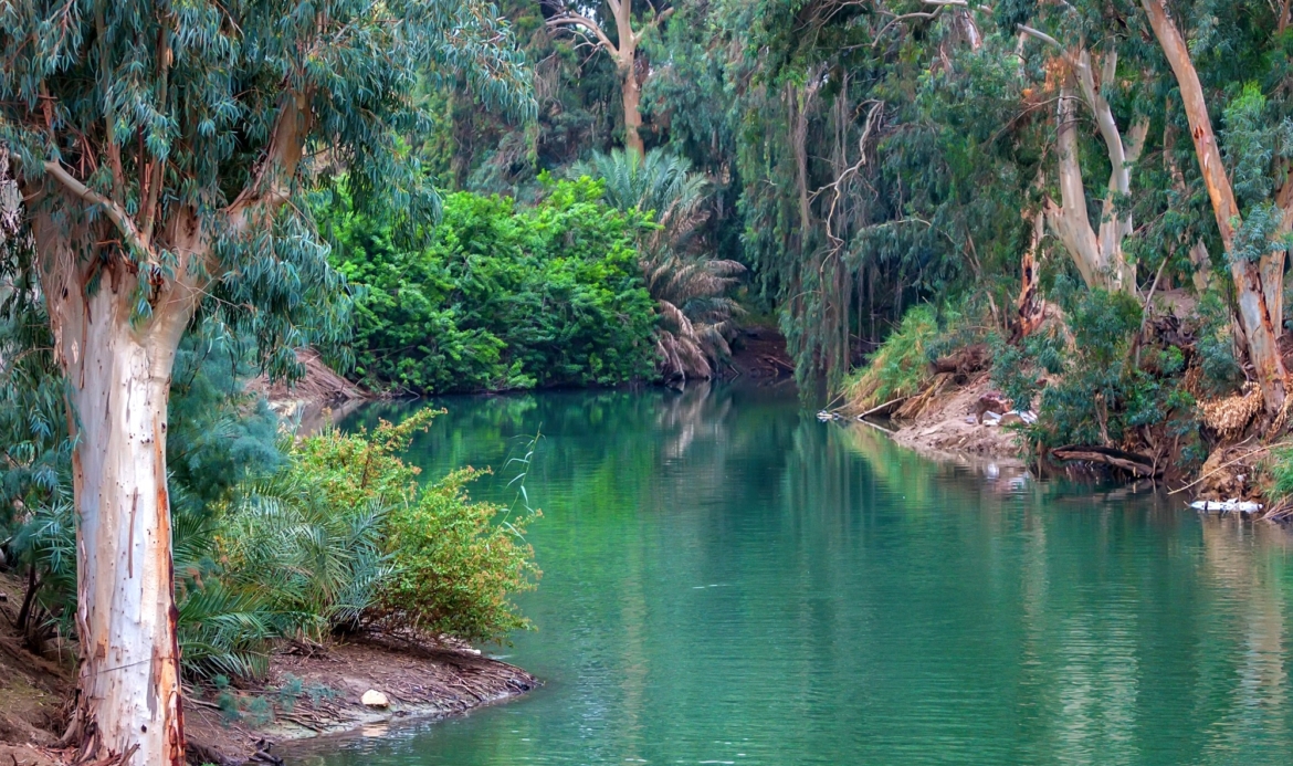 Jordan river. The place where Jesus was baptized