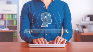 Search engine with AI to improve and optimize data search. AI-enabled search engine and chat bar.